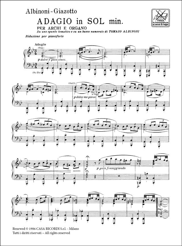 Paroles De Remo Giazotto Adagio En Sol Mineur